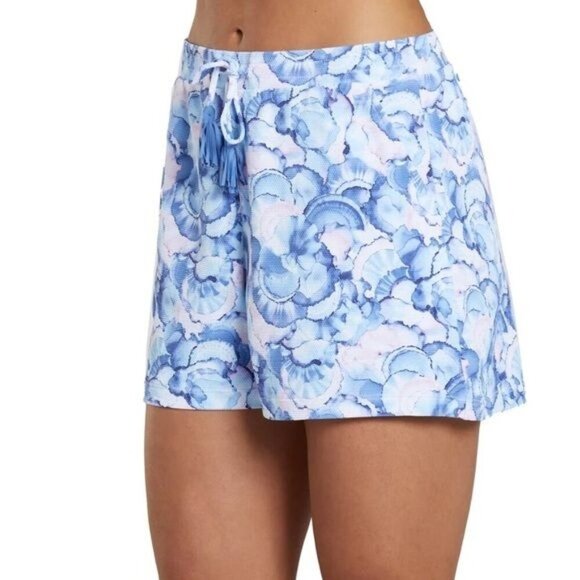 Tommy Bahama Womens Blue Monday Island Cays Abalone Cover Up Shorts Sz XL New - Picture 3 of 9